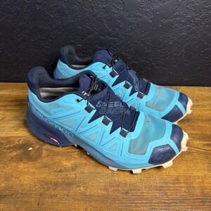 Salomon Speedcross 5 GTX Gore-Tex Trail Running Shoes Womens 7 Blue 407936